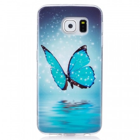 Fashion TPU Deksel Samsung Galaxy S6 Edge - Butterfly