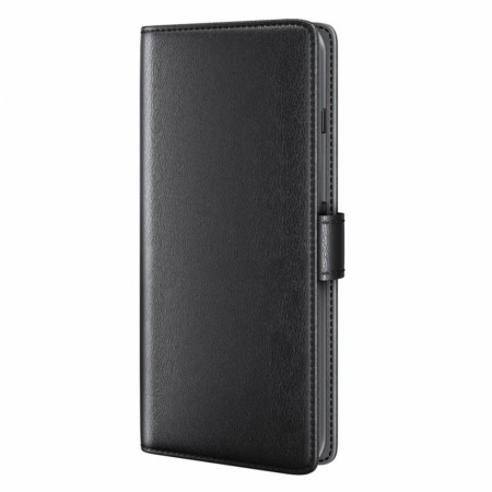 Lommebok deksel ekte Lær for Samsung Galaxy S23 FE 5G svart