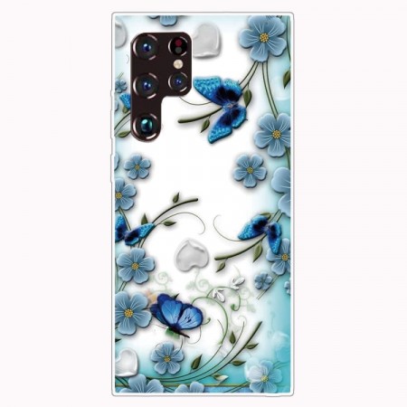 Fashion TPU Deksel for Samsung Galaxy S22 Ultra 5G - Blomster