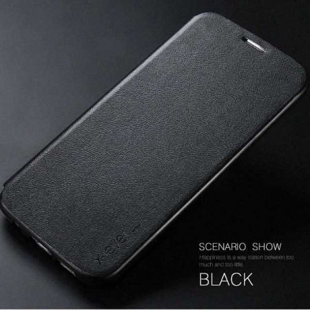 X-Level Fibcolor Series flip deksel Galaxy S7 Edge svart