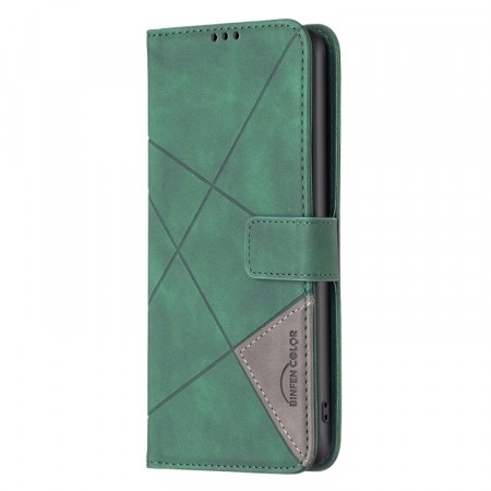 Binfen Lommebok deksel Stitching for Samsung Galaxy Xcover 7 grønn