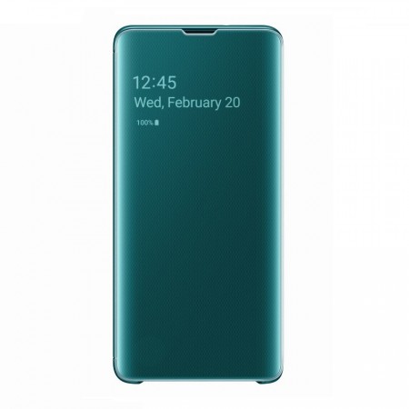 Samsung Galaxy S10 Clear View Deksel - grønn