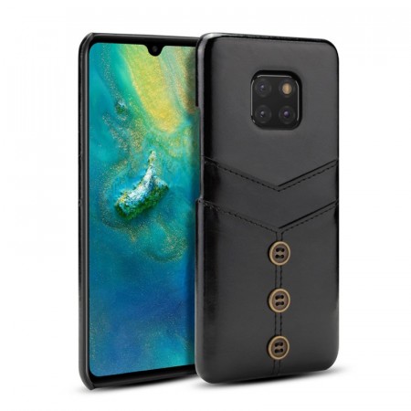 Lux TPU Deksel med PU-lær plass til kort Mate 20 Pro svart