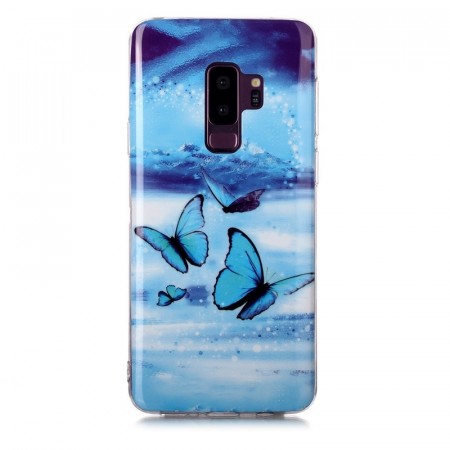 Fashion TPU Deksel Samsung Galaxy S9 - blue Butterfly