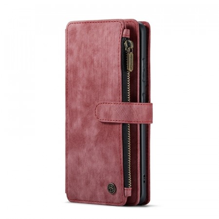 CaseMe retro multifunksjonell Lommebok deksel iPhone 14 rød