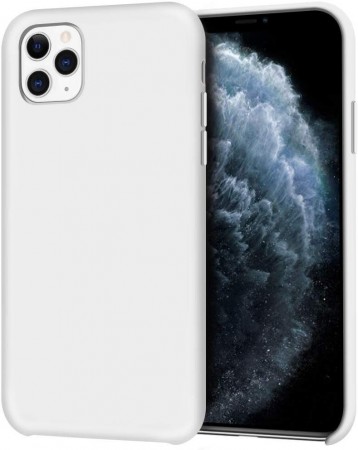 iPhone 11 Pro Max Liquid Silikon Deksel - Hvit