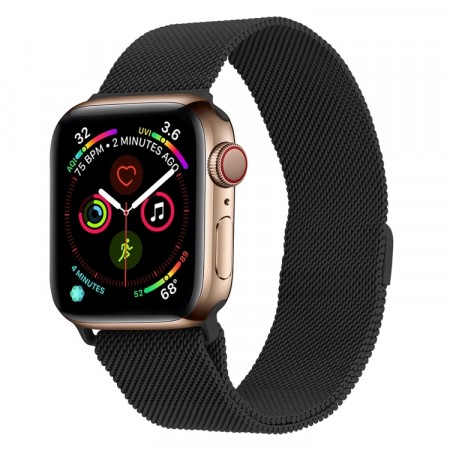 Klokkereim stål Milanese Apple Watch 38/40/41/42mm - Svart