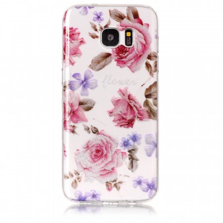 TPU Deksel for Samsung Galaxy S7 Edge - Blomster