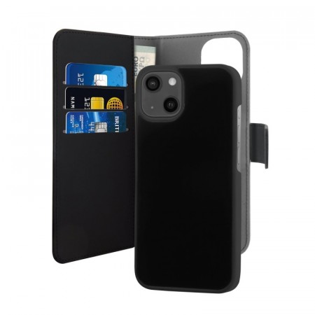 Puro 2-i-1 Magnetisk Lommebok-deksel iPhone 13 Mini svart