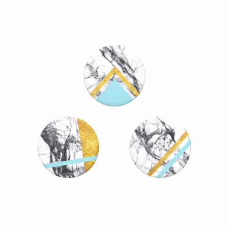 PopSockets Mini 3-pack, White Marble