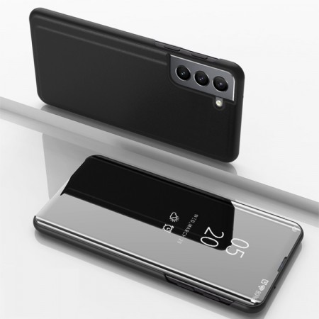 Lux Mirror View Flip deksel Samsung Galaxy S22+ Plus 5G svart