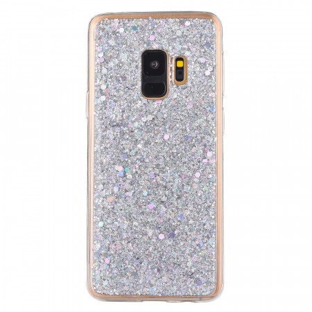 TPU Deksel Bling Glitter Samsung Galaxy S9 - sølv