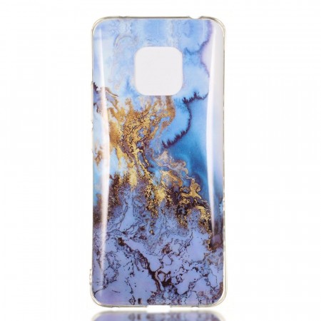 TPU Deksel Huawei Mate 20 Pro - Blå Marmor