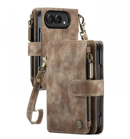 CaseMe multifunksjonell Lommebok deksel iPhone Duo brun