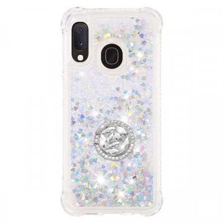 TPU Deksel Bling Glitter QuickSand Samsung Galaxy A20e sølv
