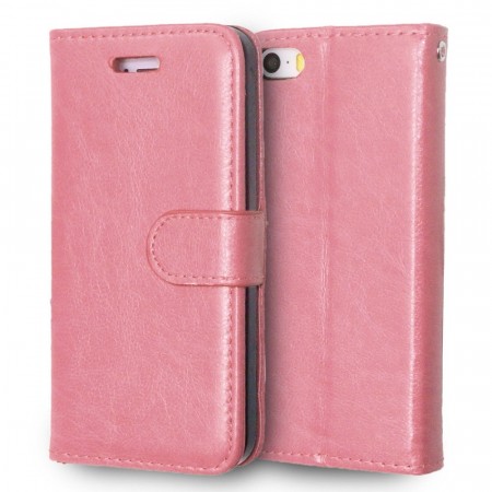 Lommebok deksel for iPhone 5S/5/SE (2016) rosa
