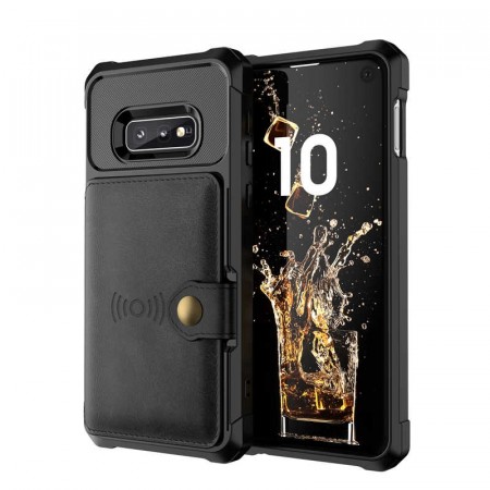 Hybrid TPU + PC Deksel med kortlomme Galaxy S10e svart