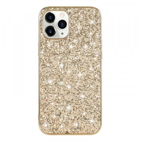 Fashion TPU Deksel Glitter Powder iPhone 14 Pro - Gull