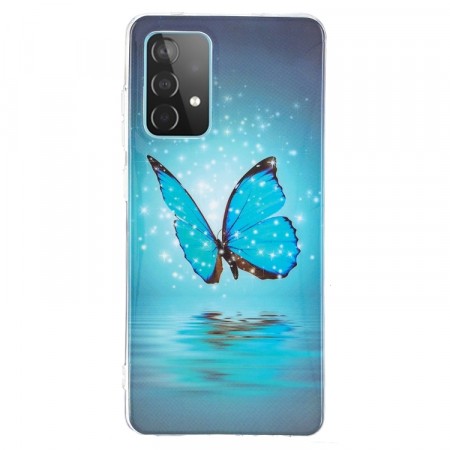 Fashion TPU Deksel for Samsung Galaxy A52 4G/5G/Galaxy A52s - Blue Butterfly