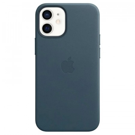 iPhone 12 Mini Apple Lærdeksel med MagSafe - Baltisk Blå