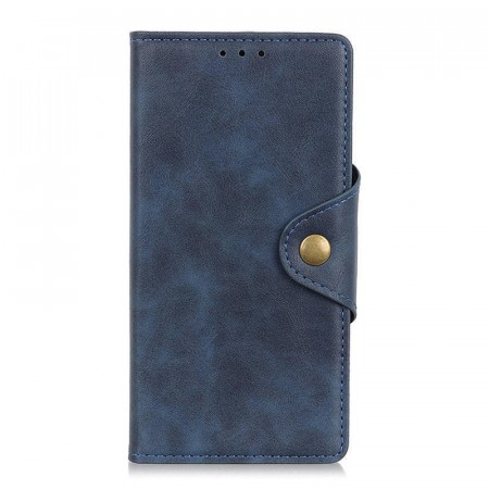 Lommebok deksel Retro for Motorola Moto G8 Plus mørk blå
