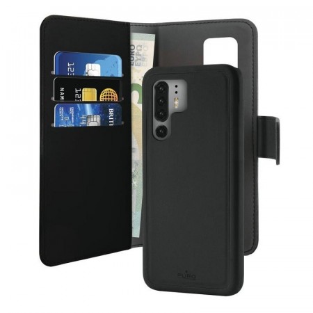 Puro 2-i-1 Magnetisk Lommebok-deksel Huawei P30 Pro svart
