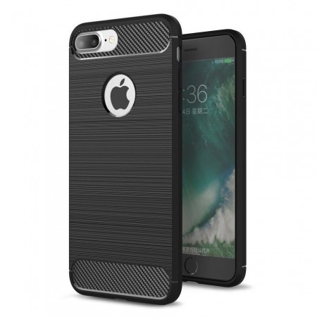 TPU Deksel Carbon iPhone 8/7 Plus svart
