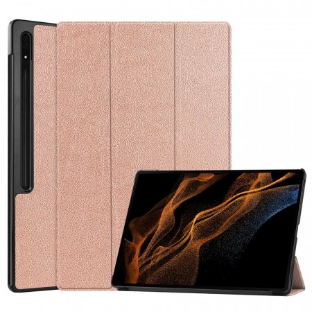Deksel Tri-Fold Smart til Galaxy Tab S9 Ultra / S8 Ultra rosegull