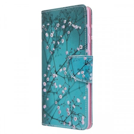 Lommebok deksel for Galaxy A71 - Rosa blomster