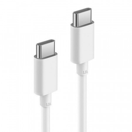 Universell USB-C til USB-C 100W Ladekabel 1m - hvit