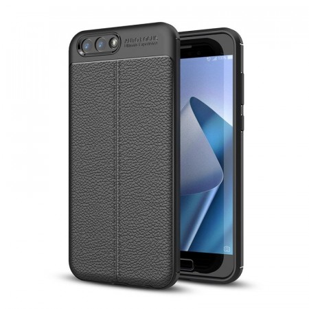 Tech-Flex Deksel med lær mønster Asus ZenFone 4 svart