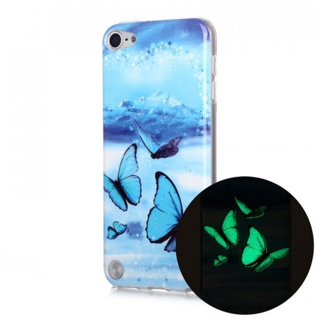 Fashion TPU Deksel for iPod Touch 7/6/5 - blue Butterfly
