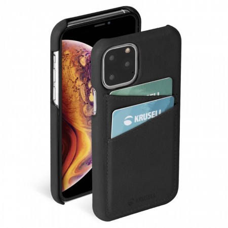 Krusell Sunne 2 Card Lær Deksel iPhone 11 Pro Max - Svart