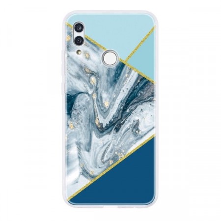 Lux TPU Deksel for Huawei P Smart (2019)/Honor 10 Lite - Blå Marmor