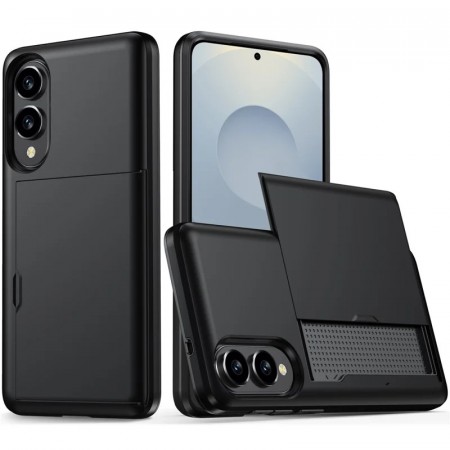 Hybrid Deksel plass til kort Samsung Galaxy S25 Edge 5G svart