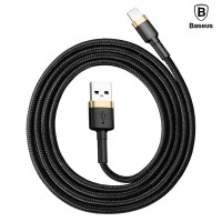 Baseus Kevlar Lightning til USB Kabel - 0.5 M Gull/Svart