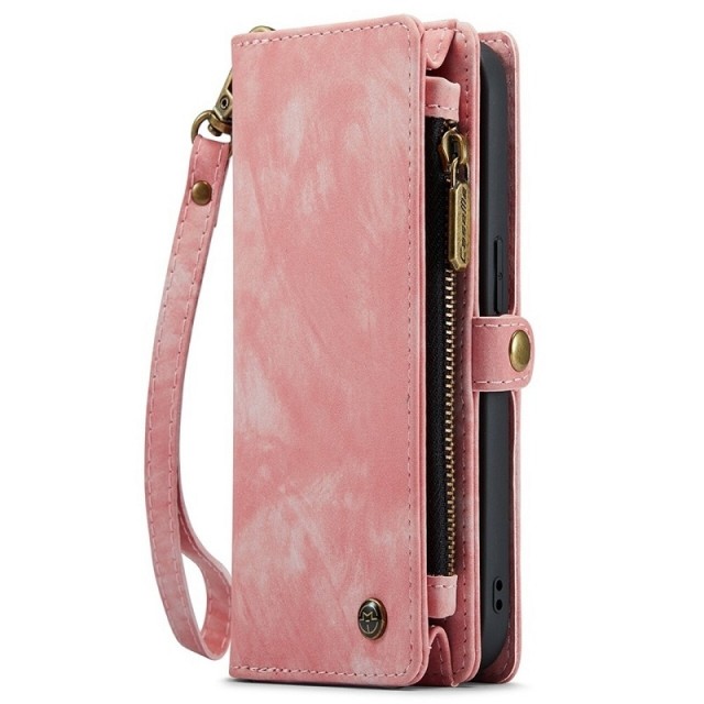 CaseMe 2-i-1 Lommebok deksel iPhone 16 Pro Max rosa