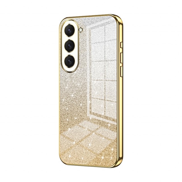 Fashion TPU Deksel Glitter Powder Samsung Galaxy S24 5G - Gull