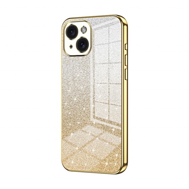 Fashion TPU Deksel Glitter Powder iPhone 15 - Gull