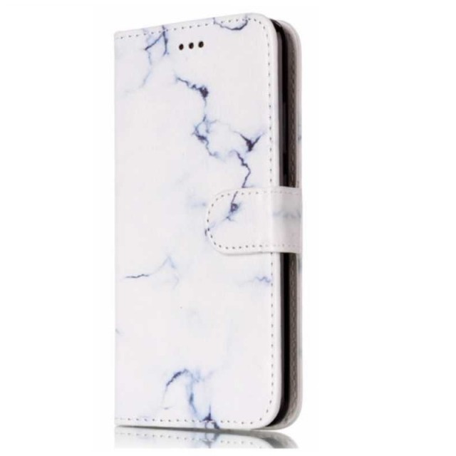 Lommebok deksel for Huawei P10 hvit marmor