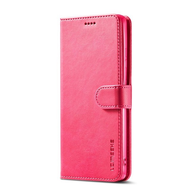 LC.IMEEKE Lommebok deksel for Samsung Galaxy S21 Ultra 5G rosa