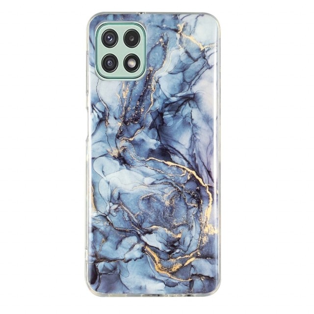 Fashion TPU Deksel for Samsung Galaxy A22 5G - blå Marmor 