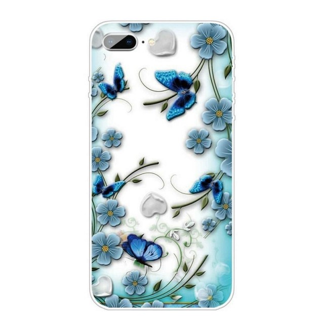 Fashion TPU Deksel for iPhone 7 Plus/8 Plus - Blomster