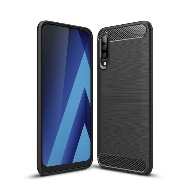 Tech-Flex TPU Deksel Carbon for Galaxy A50/A30s svart