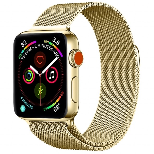 Klokkereim stål for Apple Watch Serie 1/2/3/4/5/6/SE/7/8/9 38/40/41 mm gull