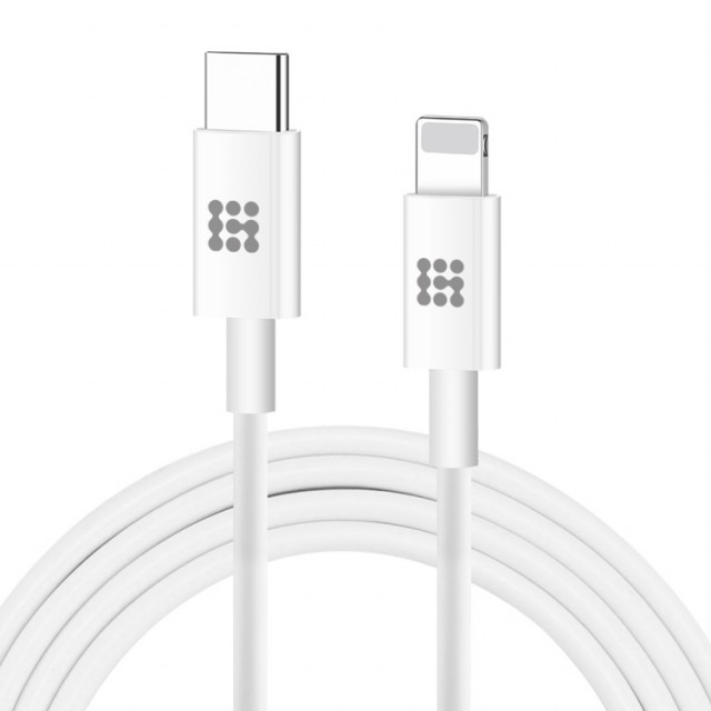 HAWEEL USB-C til 8 Pin Lightning Hurtiglader Kabel, 25W 2m - hvit
