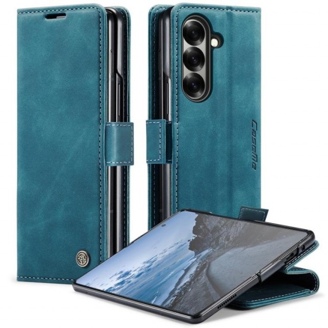 CaseMe flip Retro deksel for Samsung Galaxy Z Fold 7 5G blå