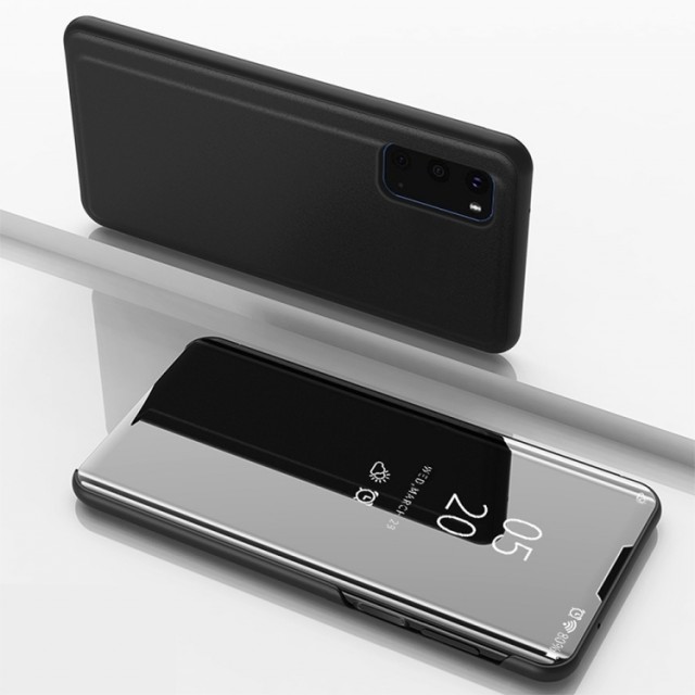 Lux Mirror View Flip deksel for Samsung Galaxy S20 5G svart
