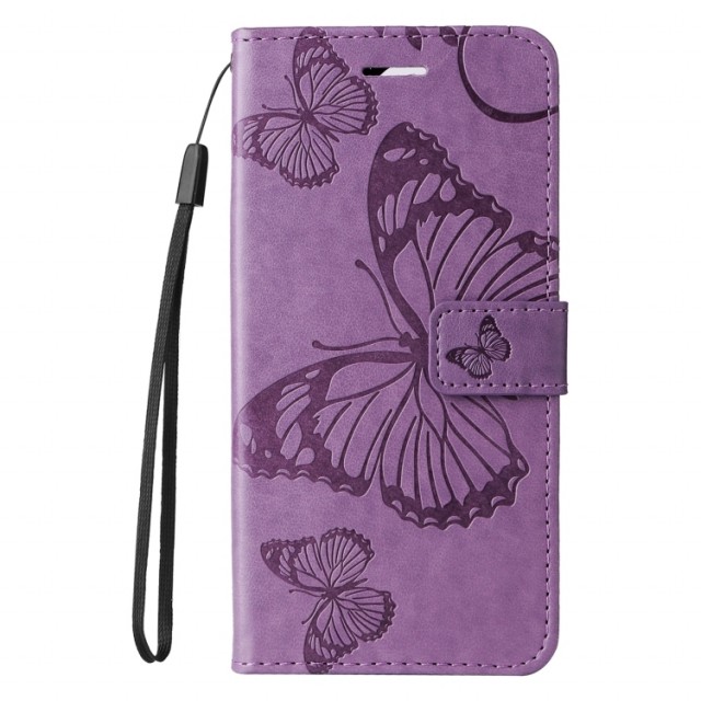 Lommebok deksel til iPhone 16 Pro Max - Lilla Butterfly