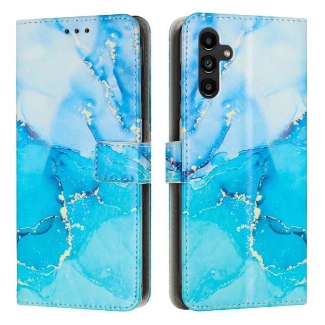 Lommebok deksel for Samsung Galaxy A54 5G blå marmor